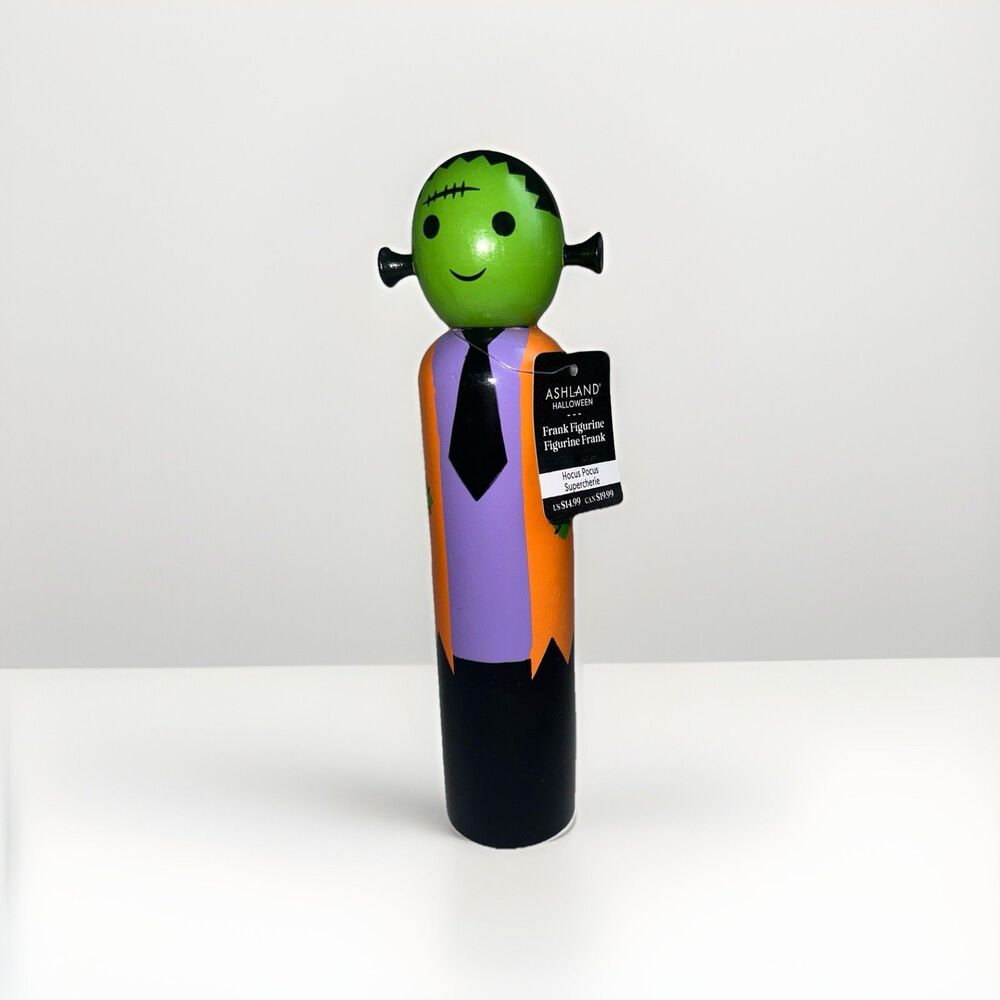 Halloween Frank Figurine Frankenstein Hocus Pocus Free Standing Wood New